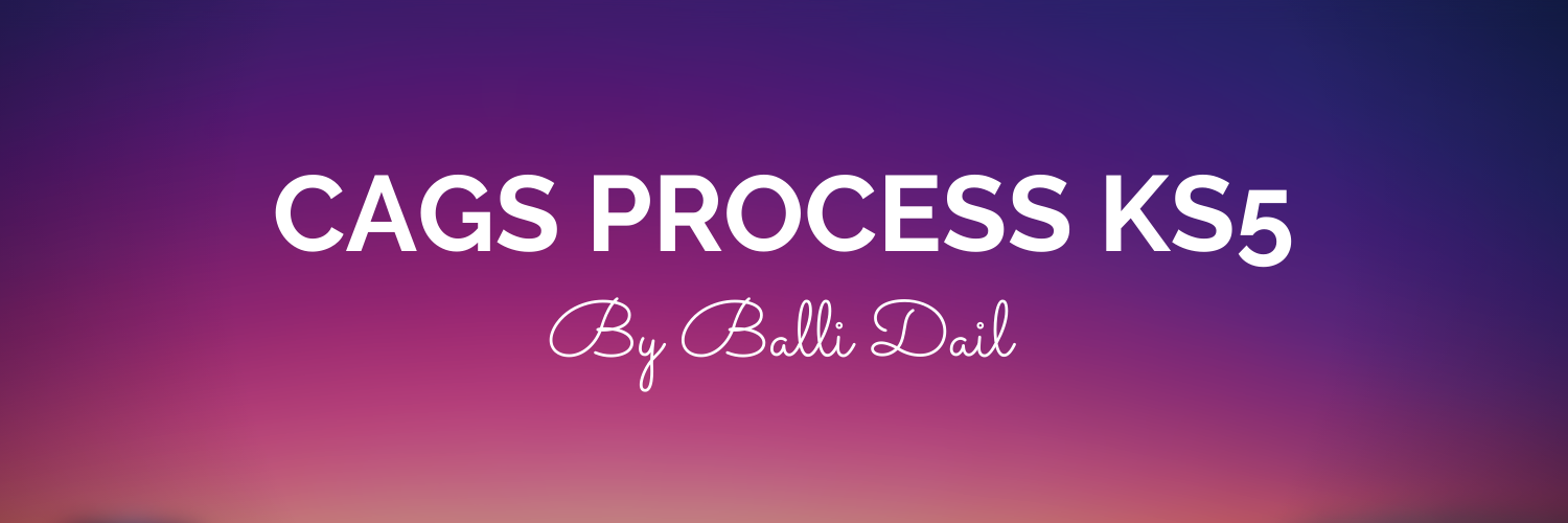 An approach to CAGS in Key Stage 5